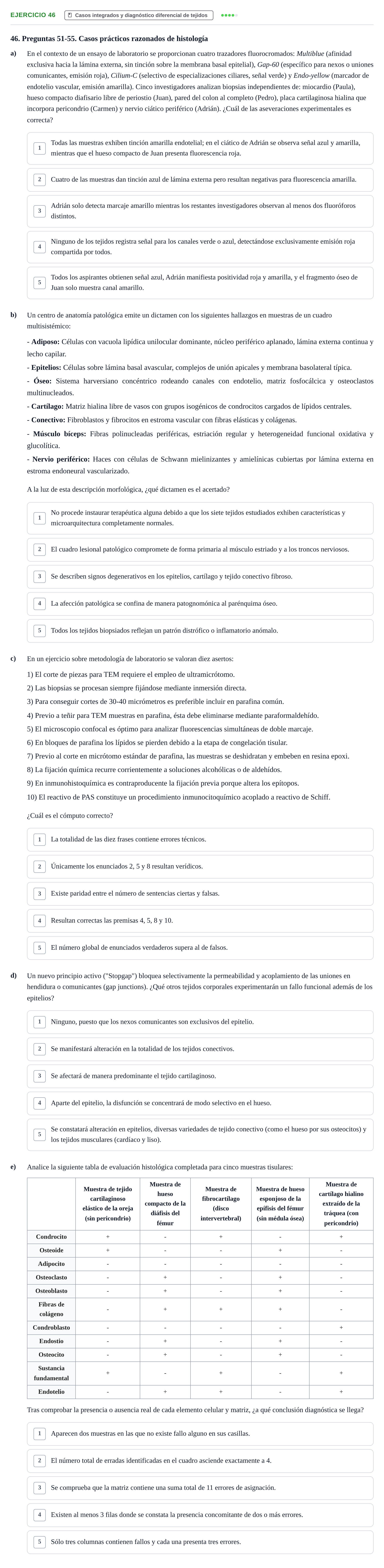 Enunciado: Problema 46 · Histología UAB 2022