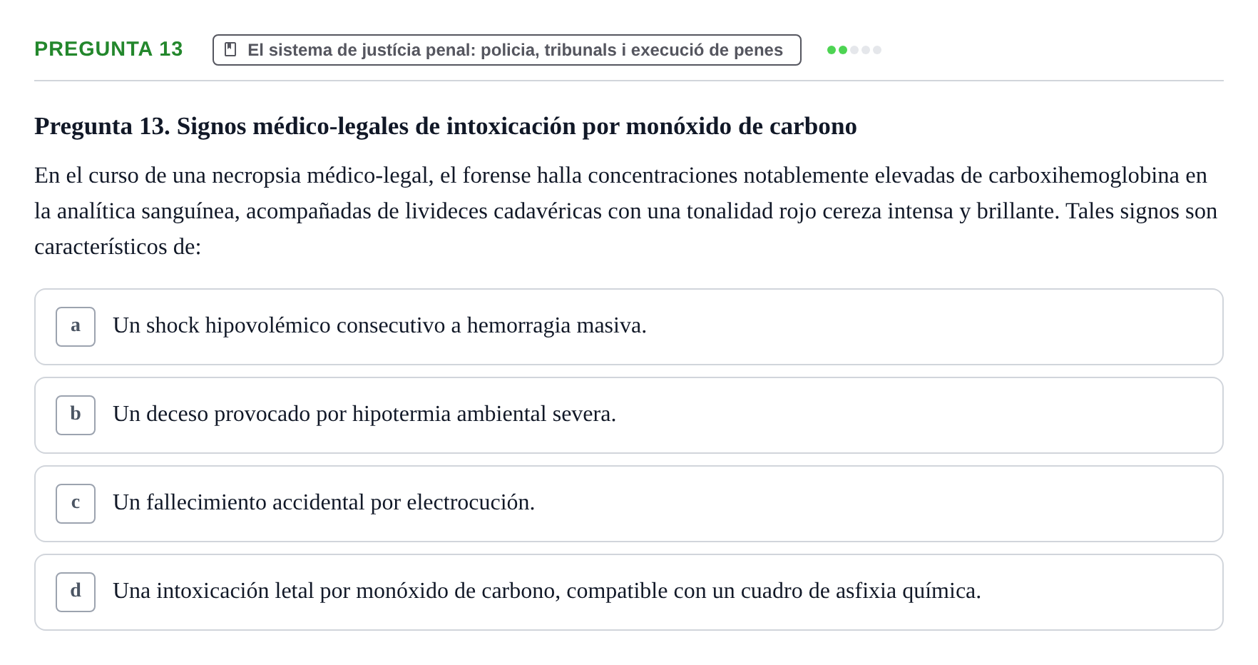 Enunciado: Pregunta 13