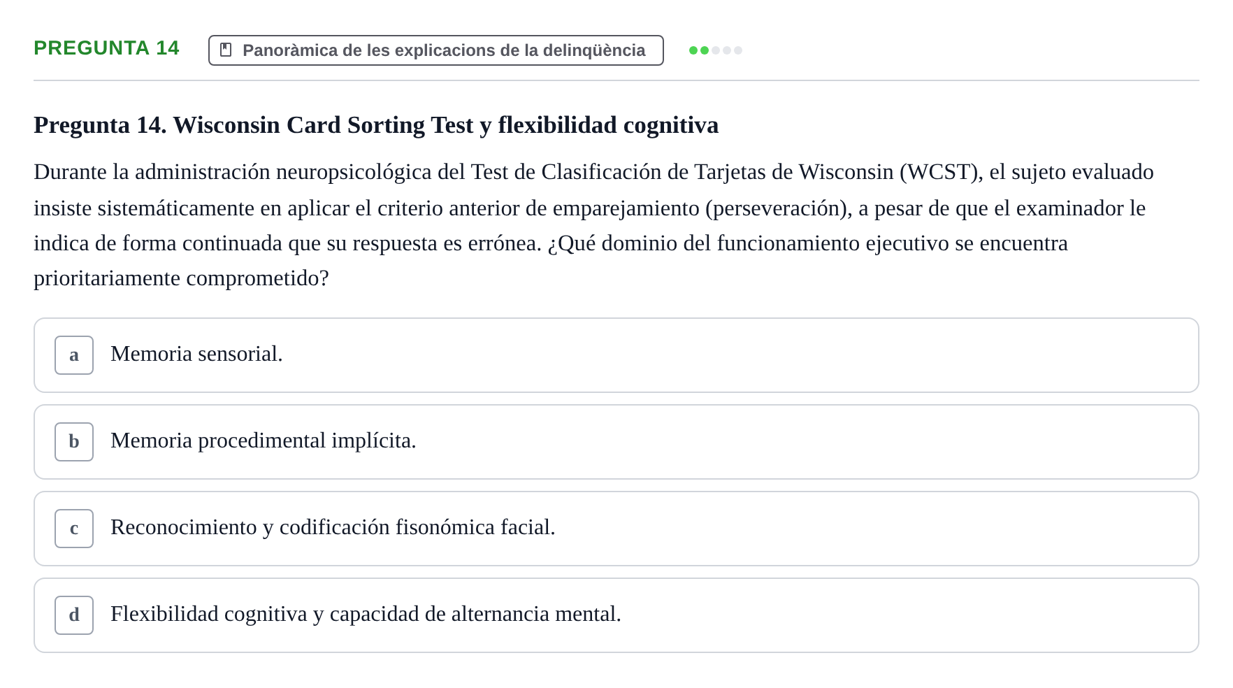 Enunciado: Pregunta 14