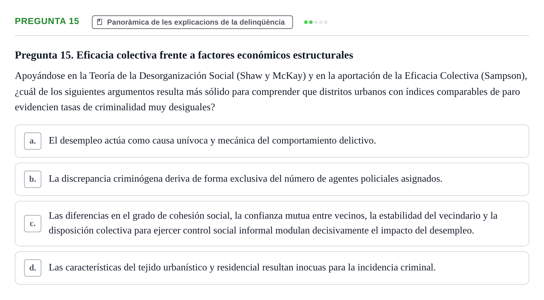 Enunciado: Pregunta 15