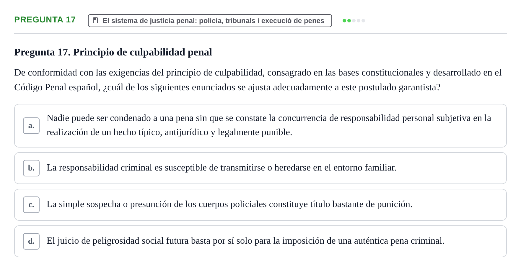 Enunciado: Pregunta 17