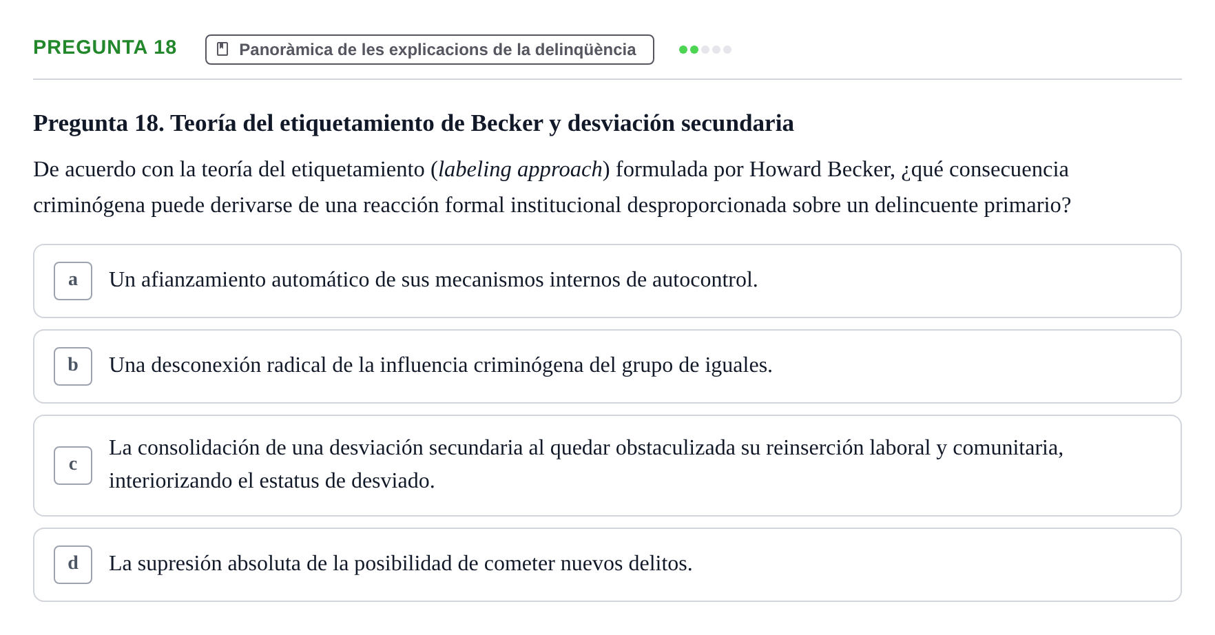 Enunciado: Pregunta 18