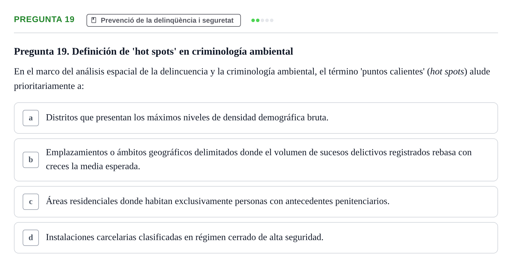 Enunciado: Pregunta 19