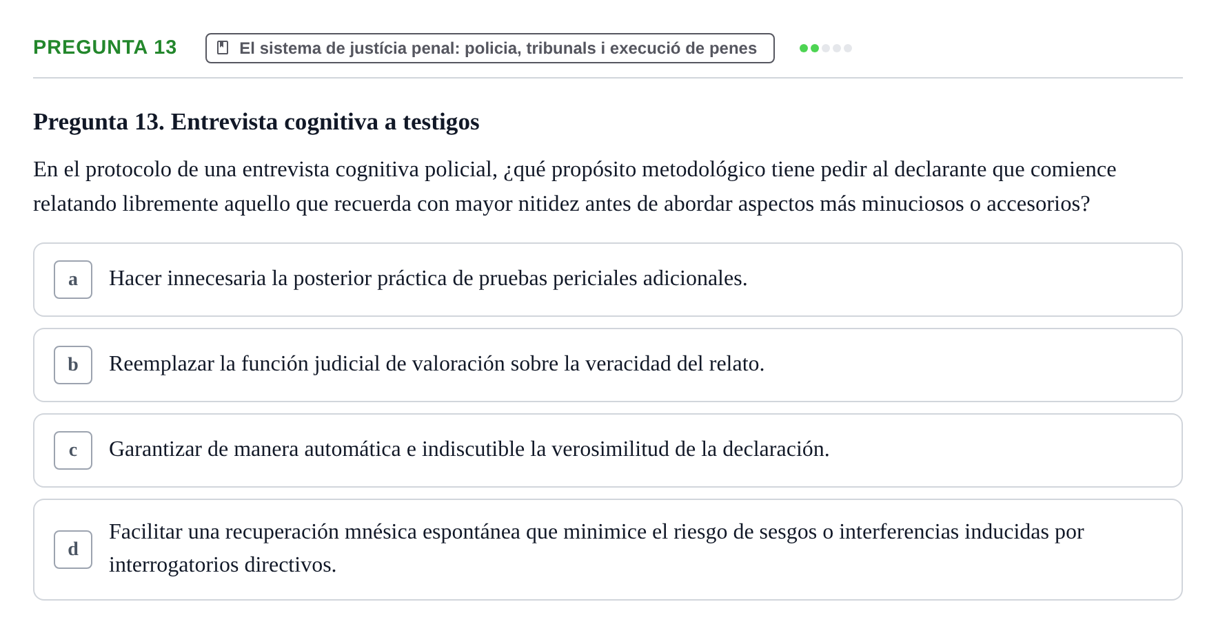 Enunciado: Pregunta 13