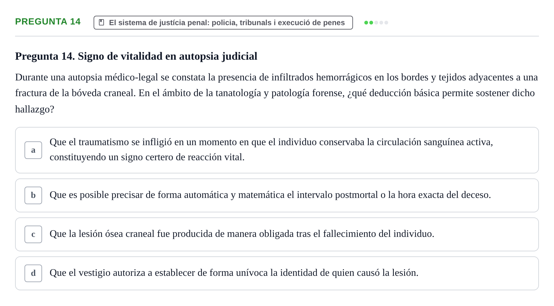 Enunciado: Pregunta 14