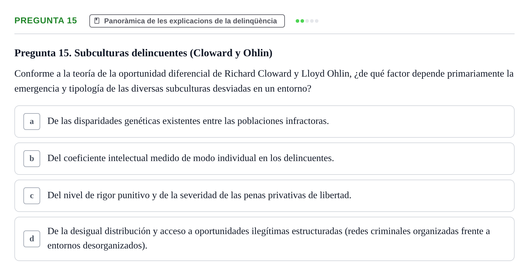 Enunciado: Pregunta 15