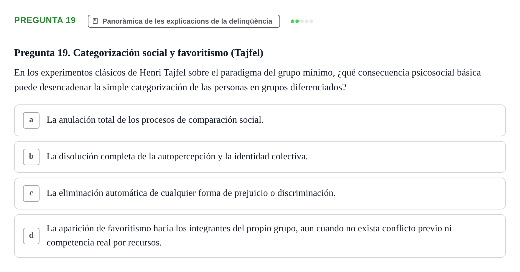 Enunciado: Pregunta 19