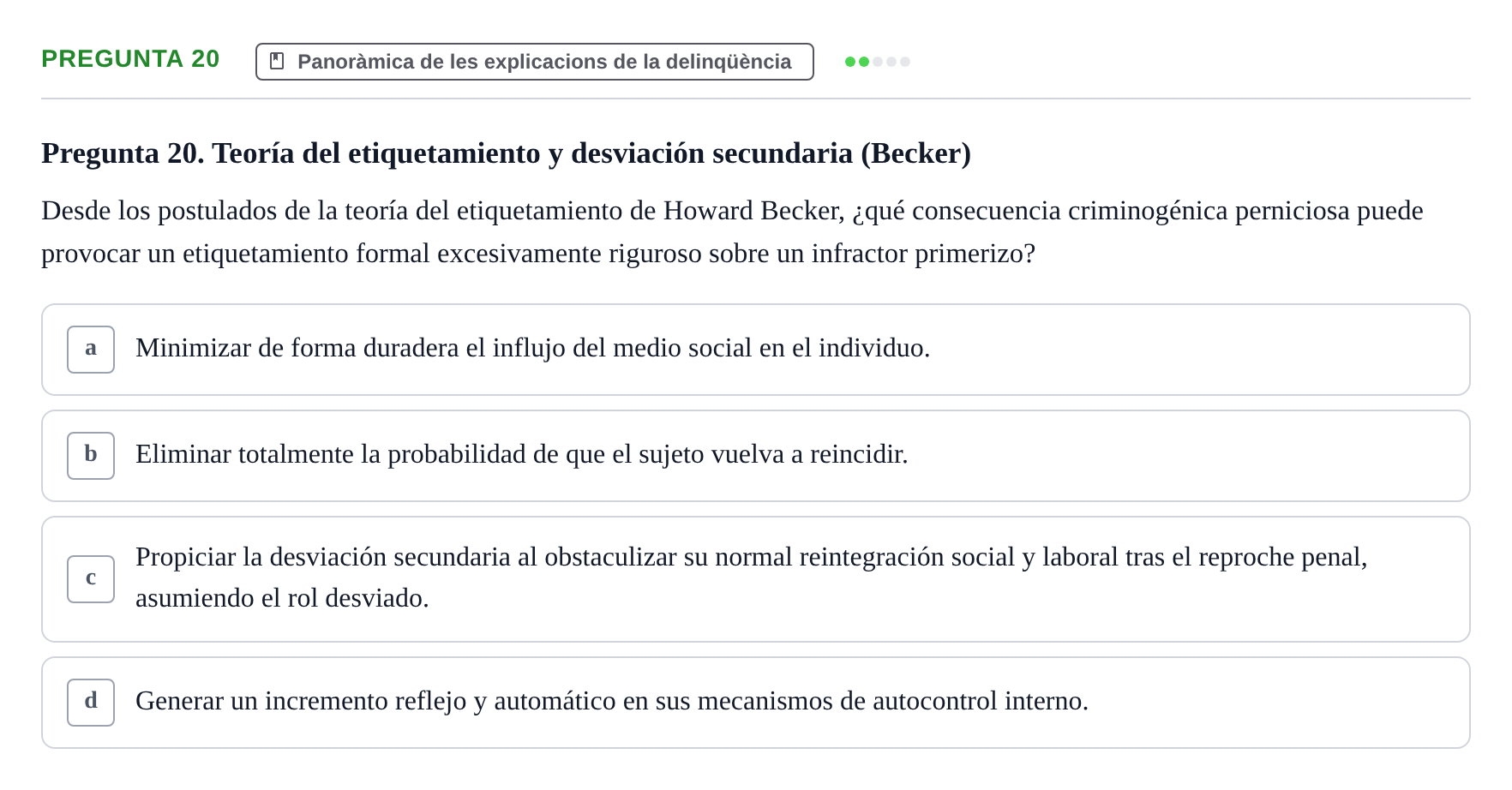 Enunciado: Pregunta 20