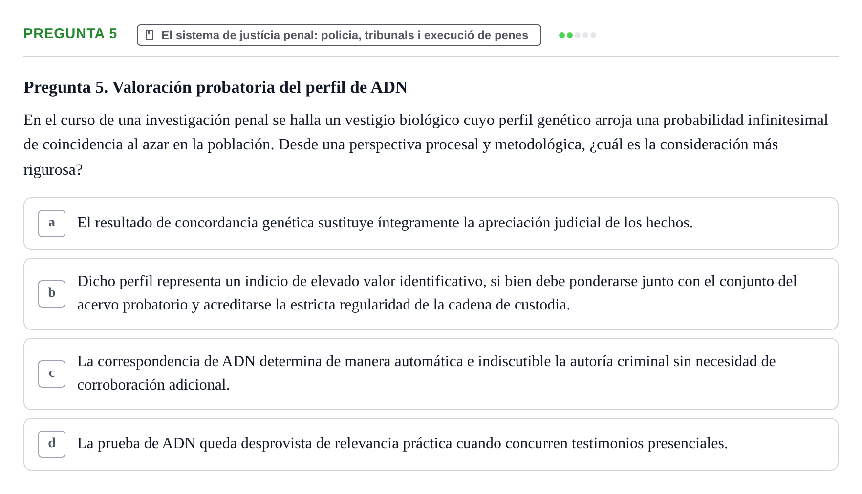 Enunciado: Pregunta 5
