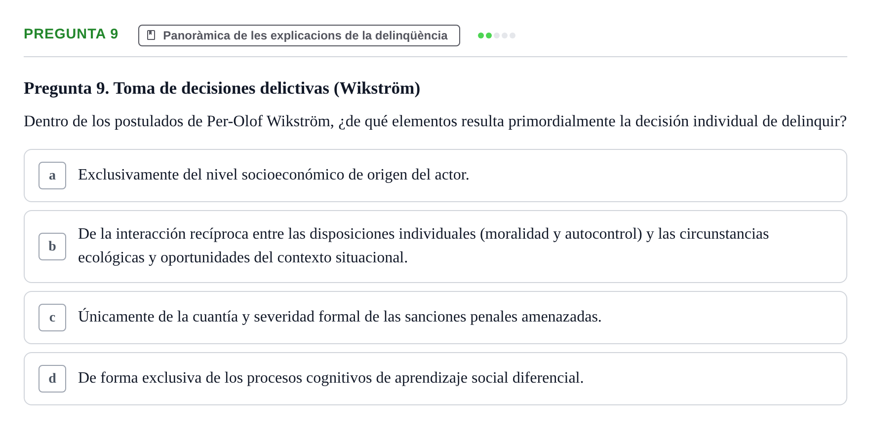 Enunciado: Pregunta 9
