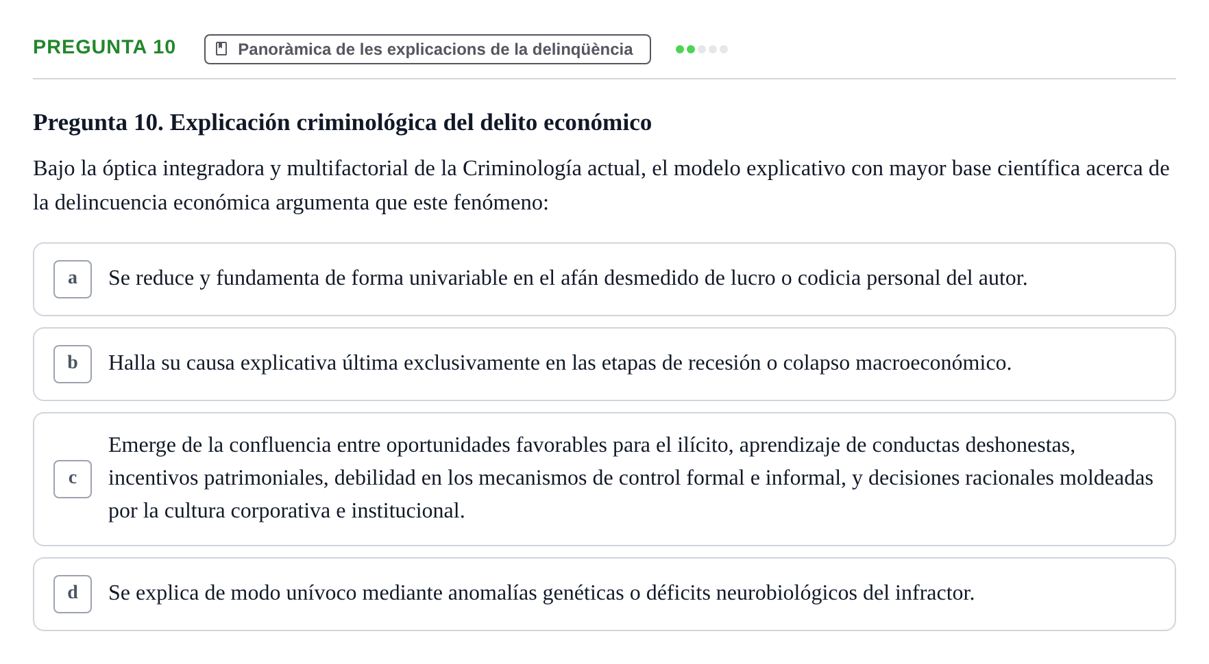 Enunciado: Pregunta 10