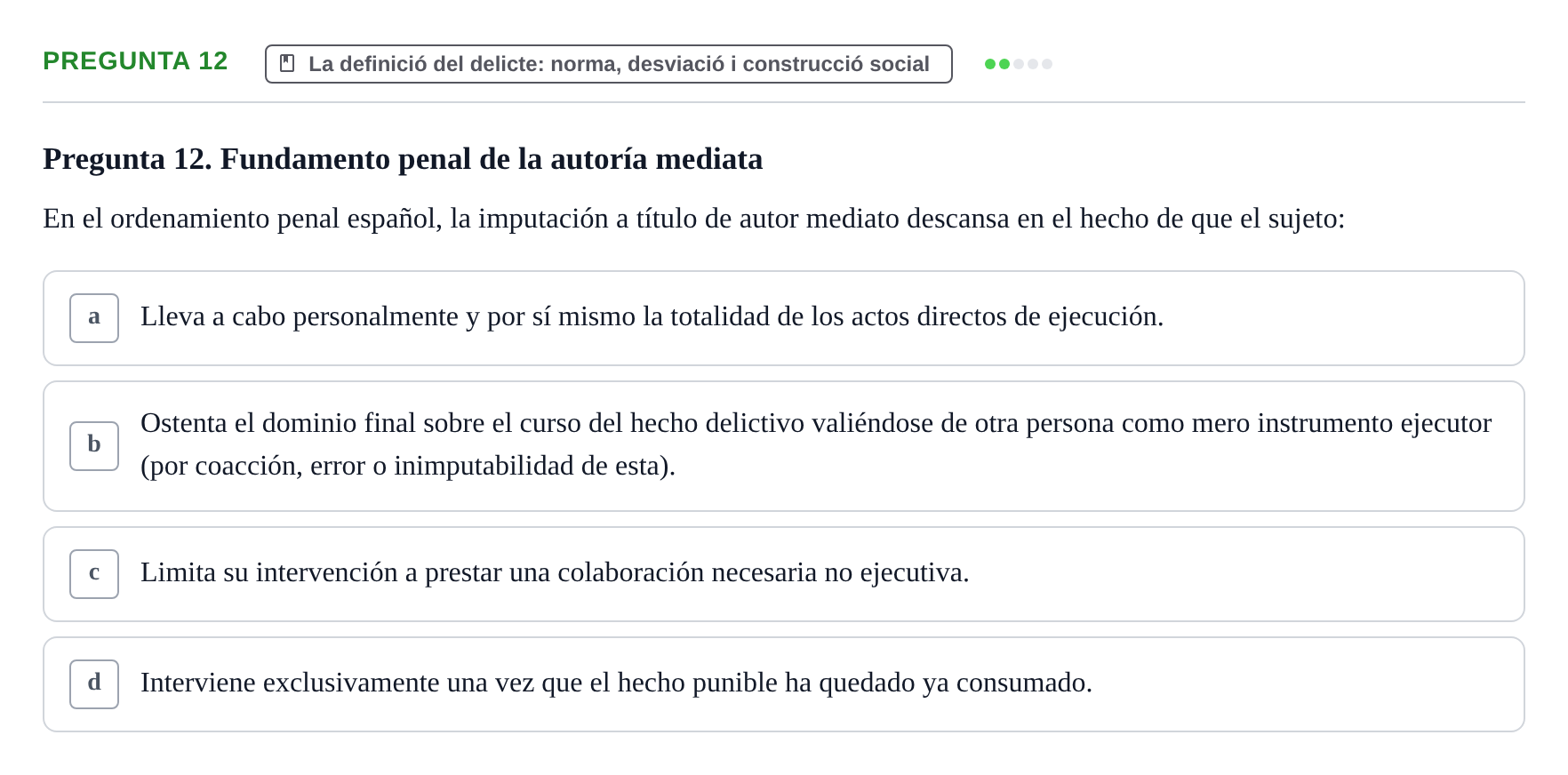 Enunciado: Pregunta 12
