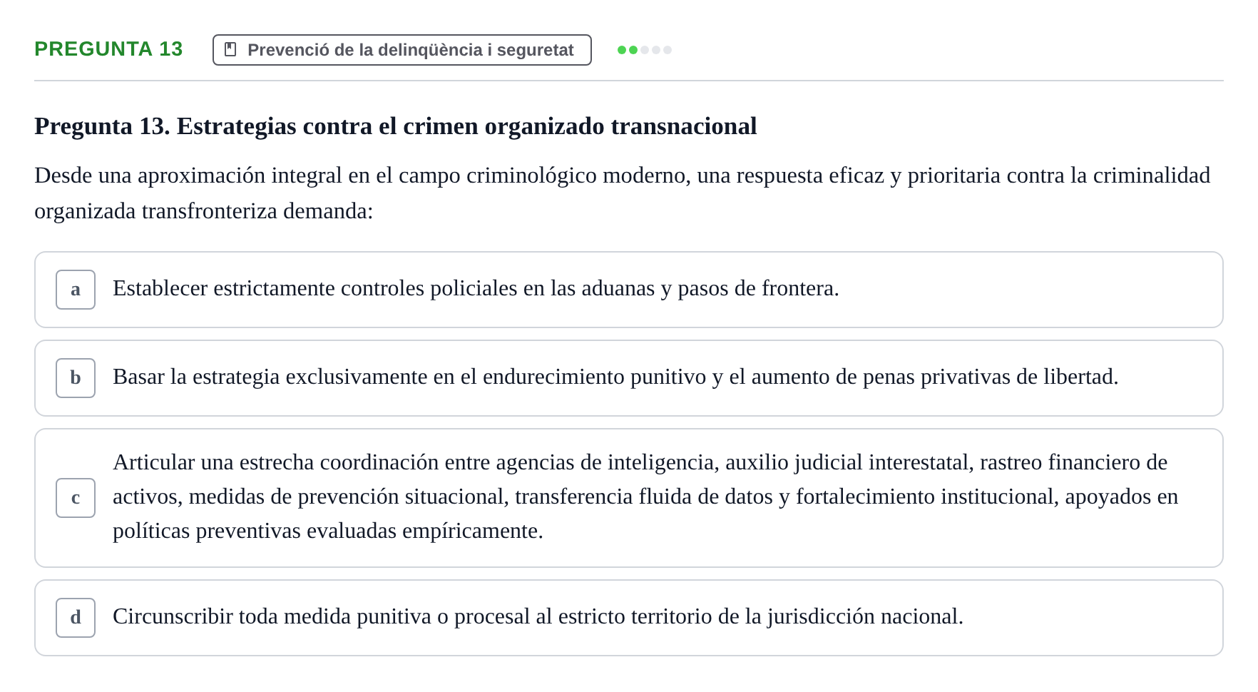 Enunciado: Pregunta 13