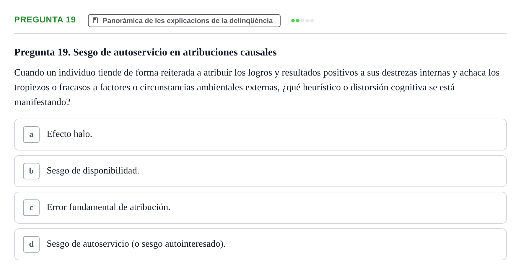 Enunciado: Pregunta 19