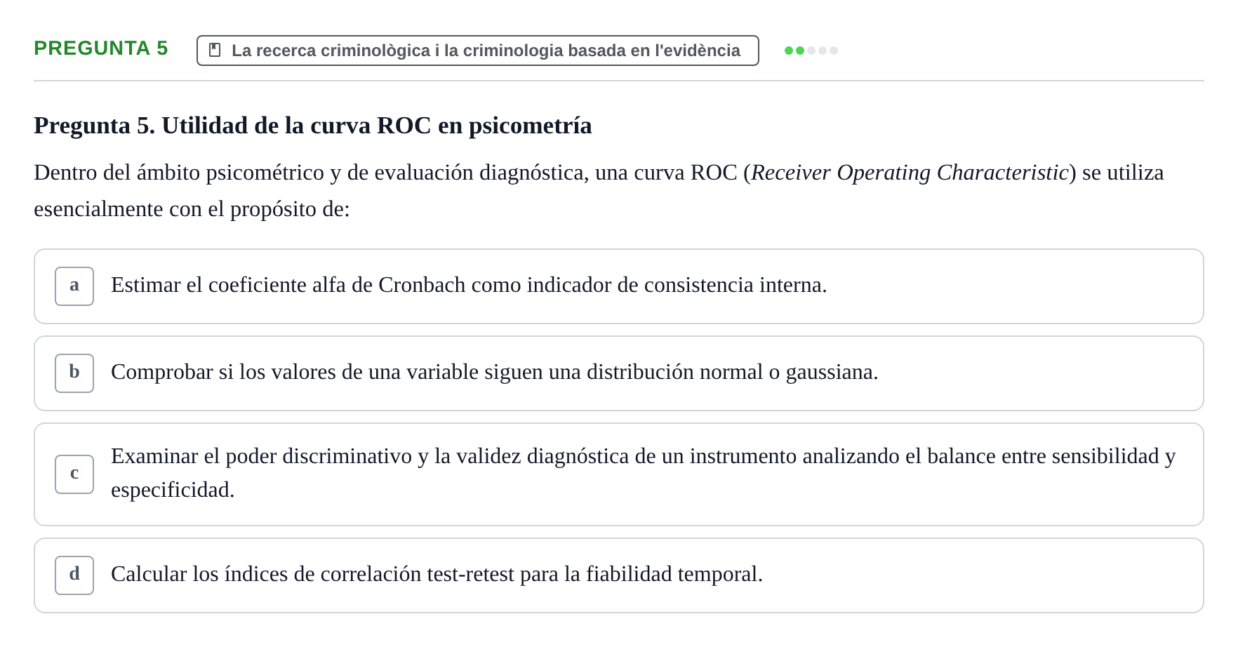 Enunciado: Pregunta 5