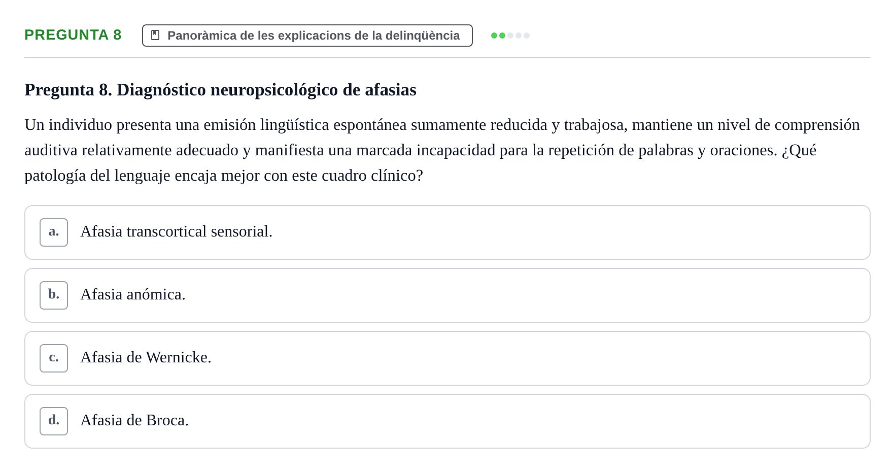 Enunciado: Pregunta 8