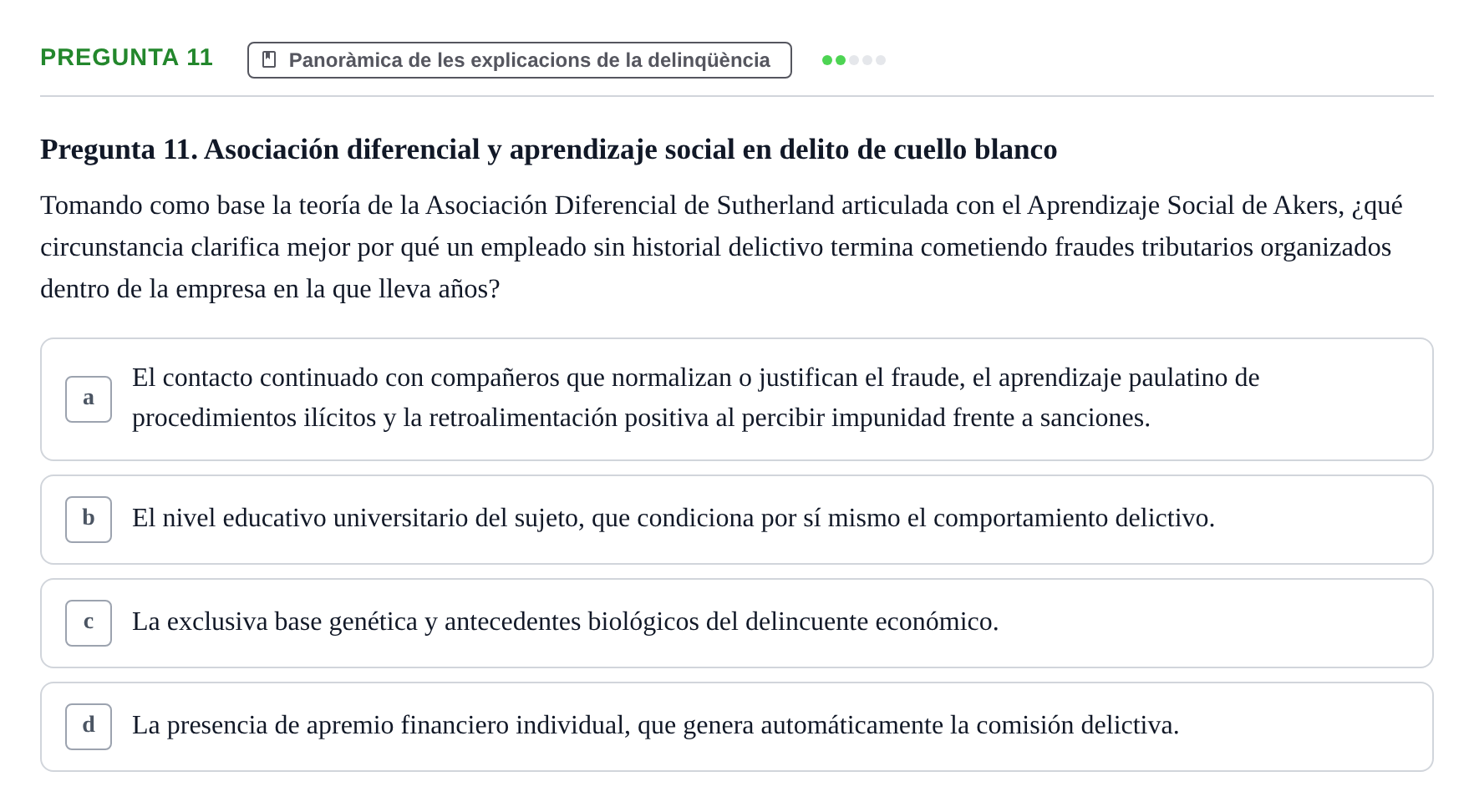Enunciado: Pregunta 11