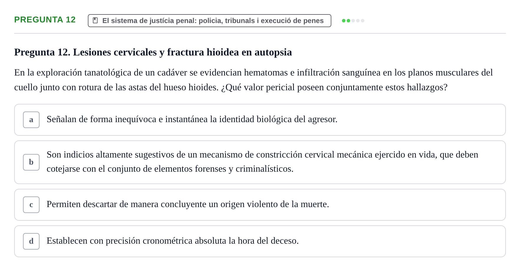 Enunciado: Pregunta 12