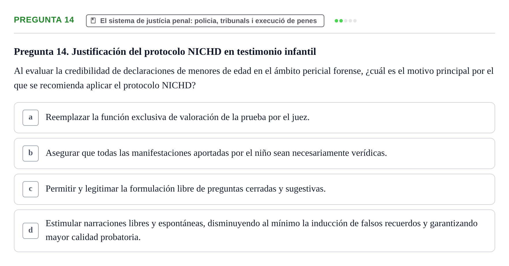 Enunciado: Pregunta 14