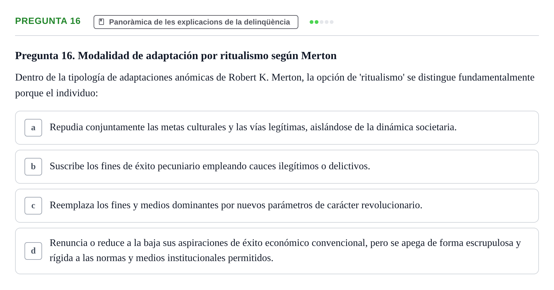 Enunciado: Pregunta 16