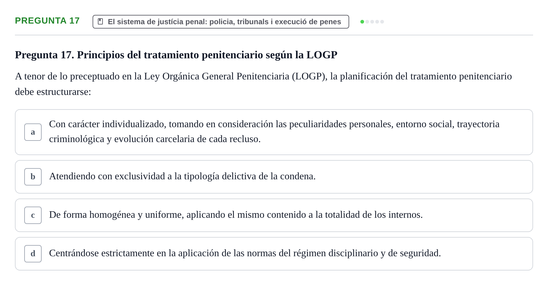 Enunciado: Pregunta 17