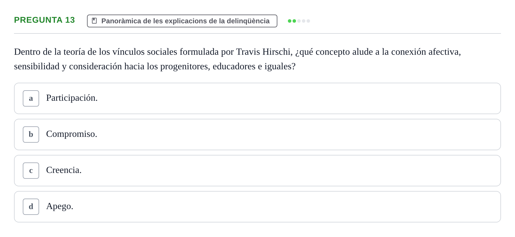 Enunciado: Pregunta 13