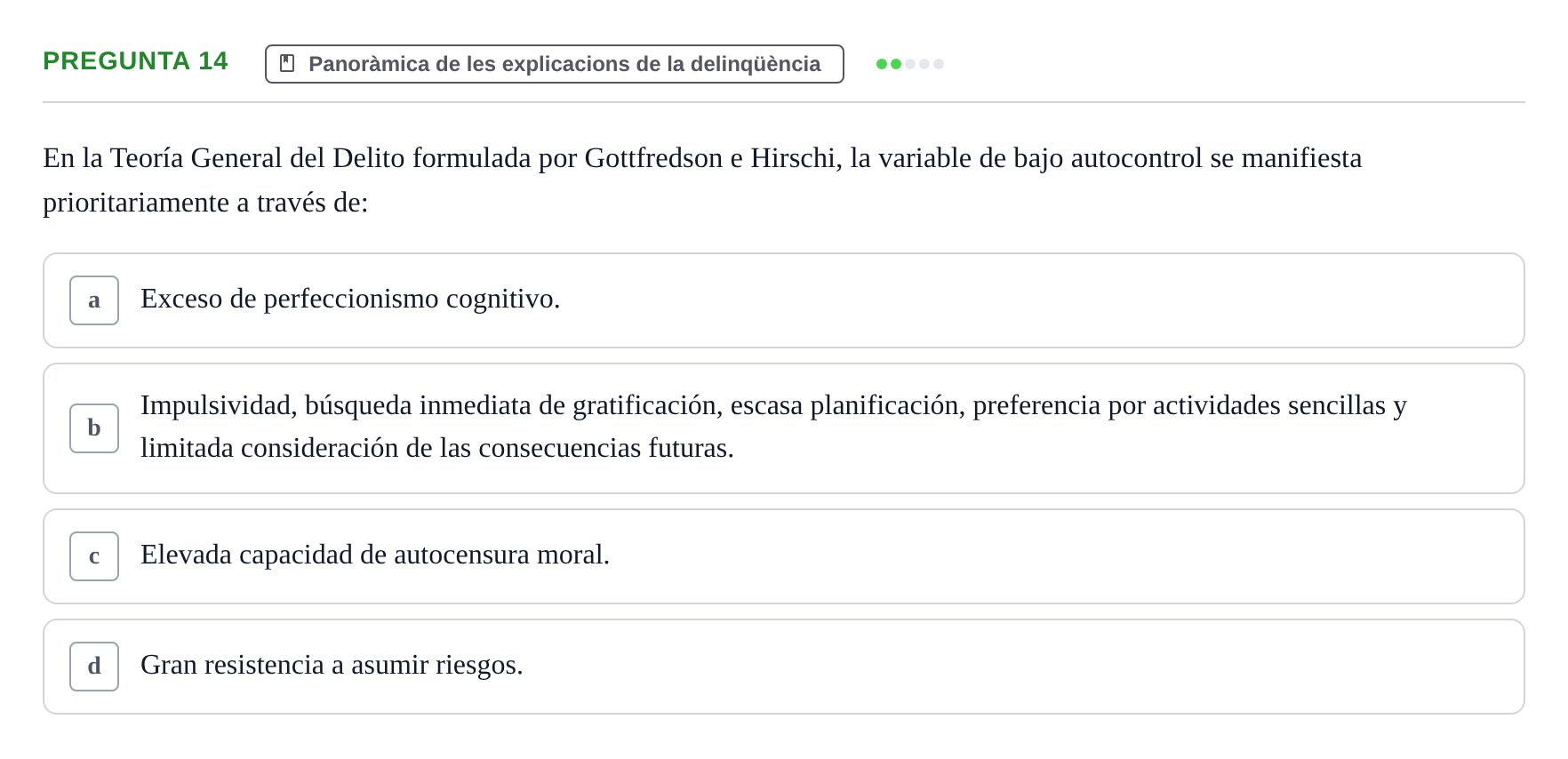 Enunciado: Pregunta 14