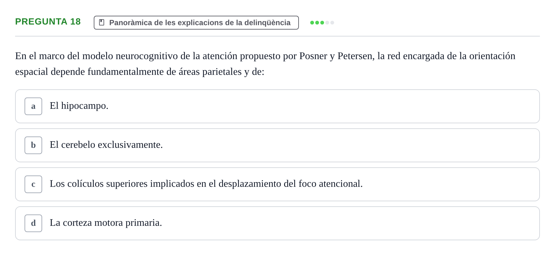 Enunciado: Pregunta 18