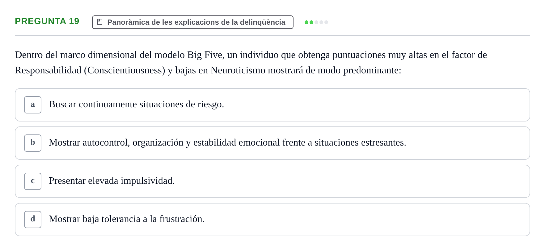 Enunciado: Pregunta 19