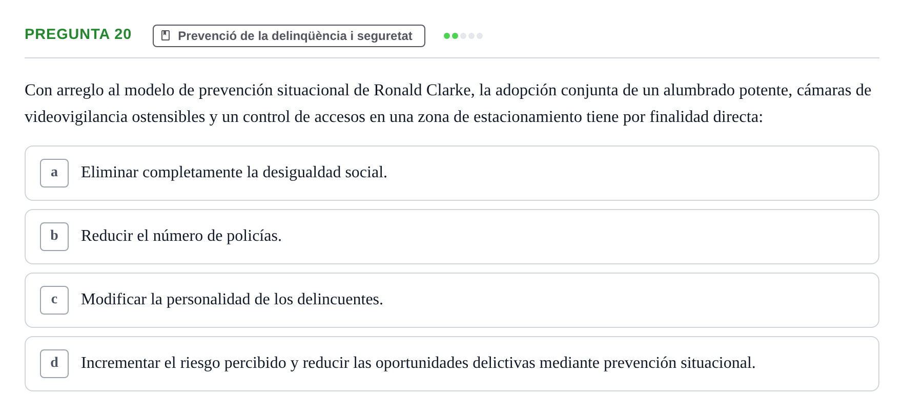 Enunciado: Pregunta 20
