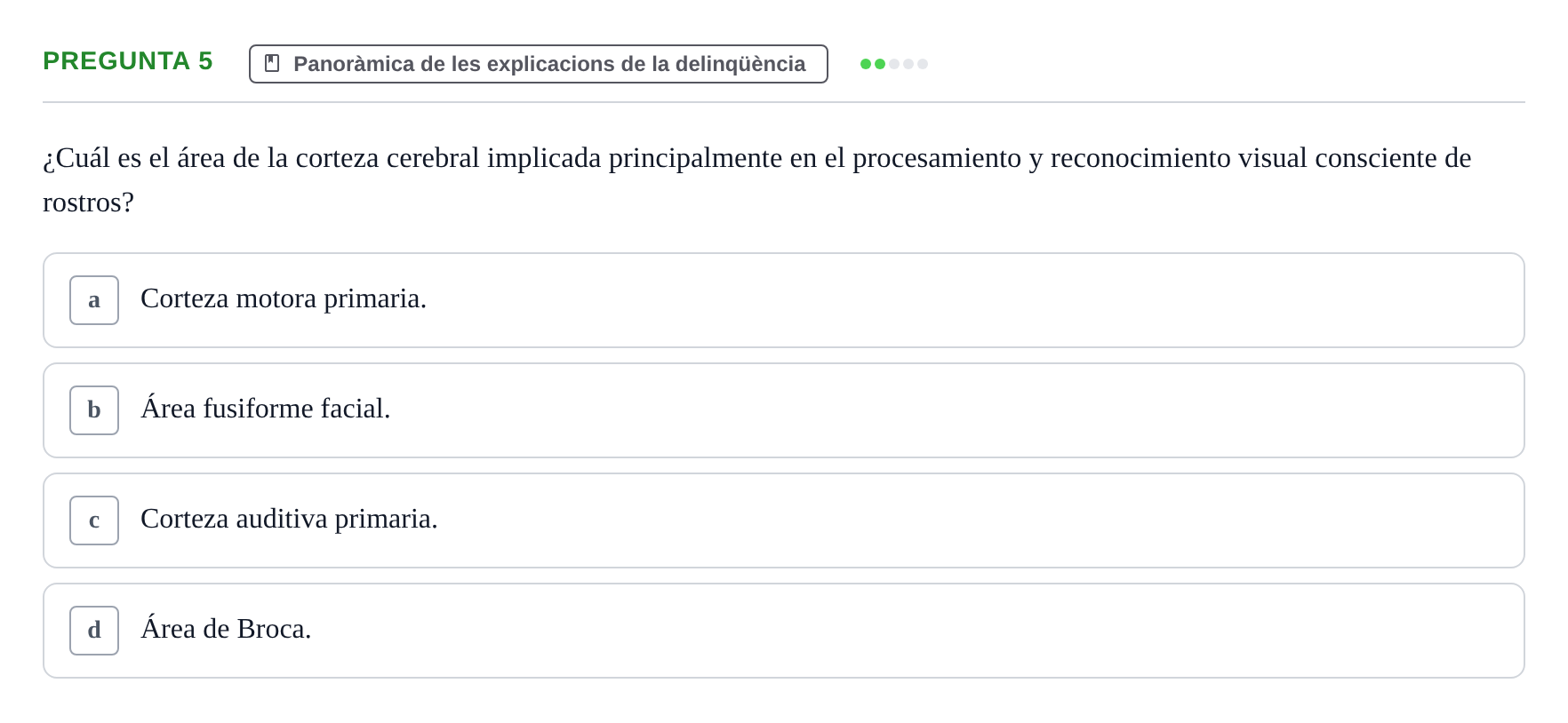 Enunciado: Pregunta 5