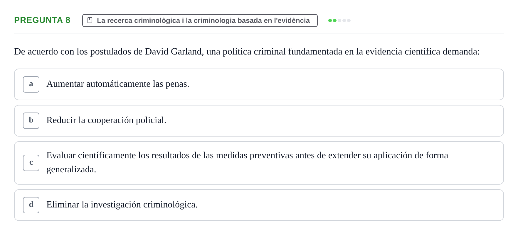 Enunciado: Pregunta 8