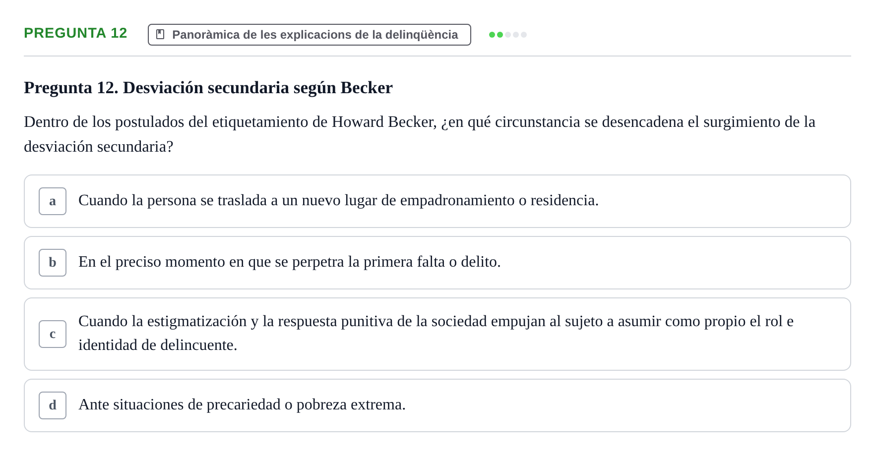 Enunciado: Pregunta 12