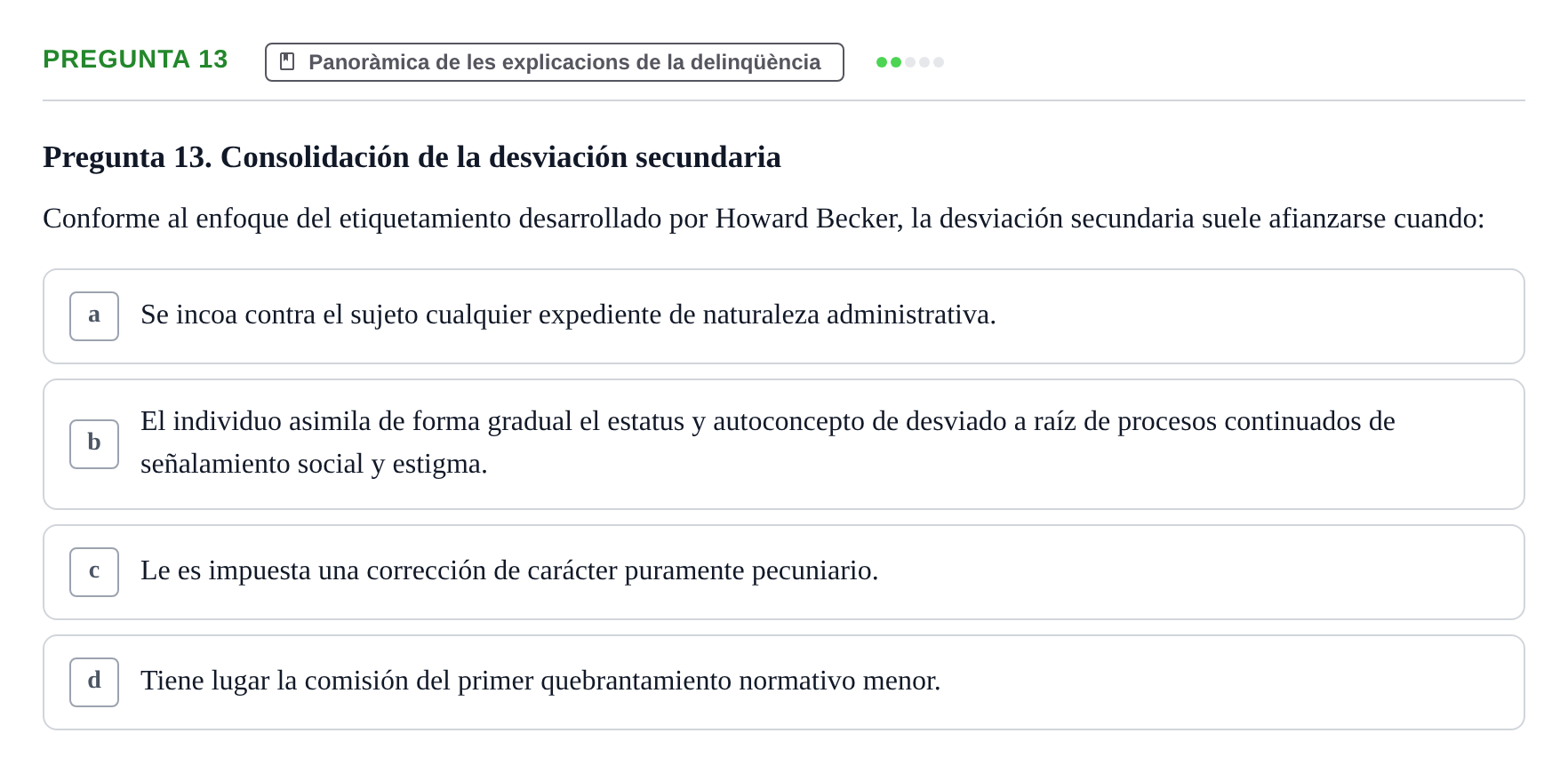 Enunciado: Pregunta 13