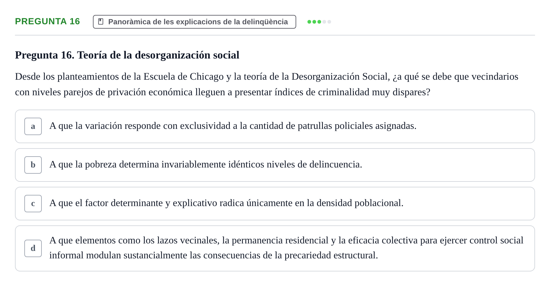Enunciado: Pregunta 16