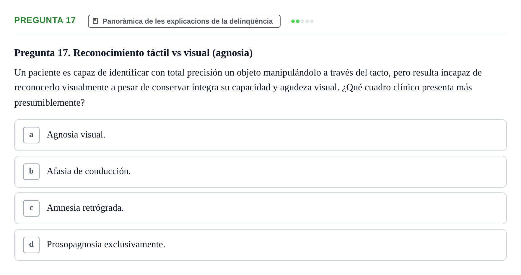 Enunciado: Pregunta 17