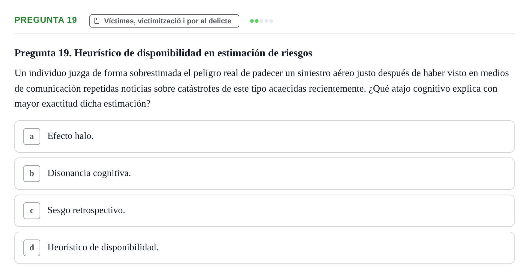 Enunciado: Pregunta 19