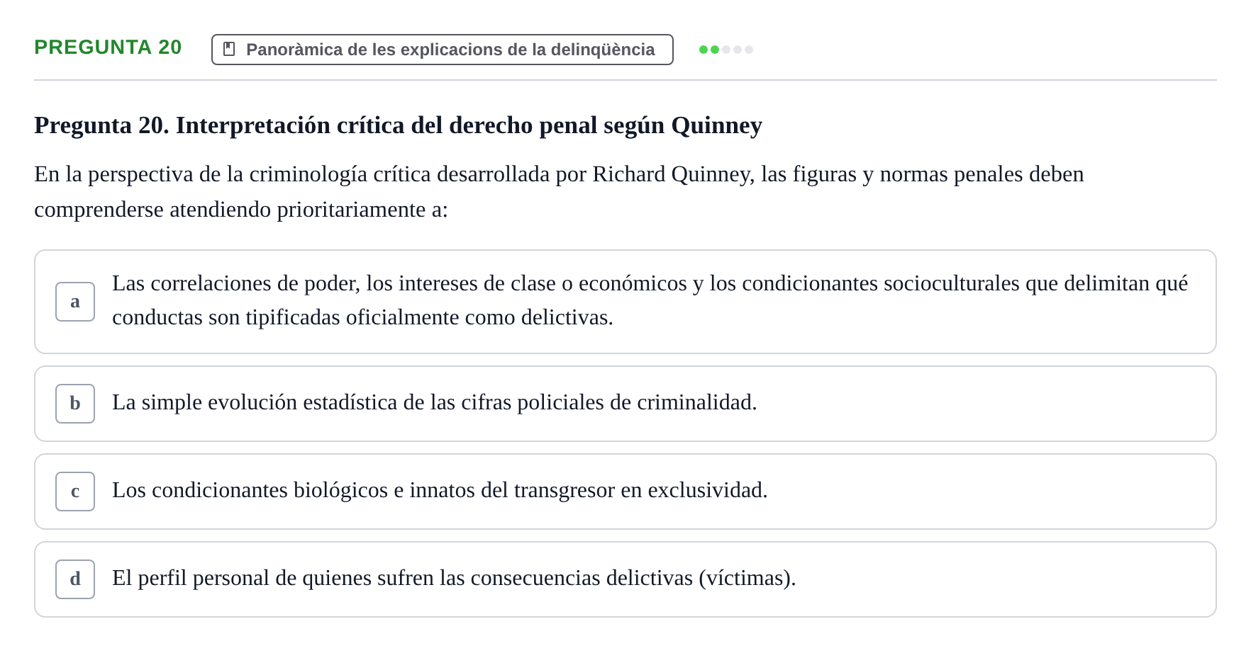 Enunciado: Pregunta 20