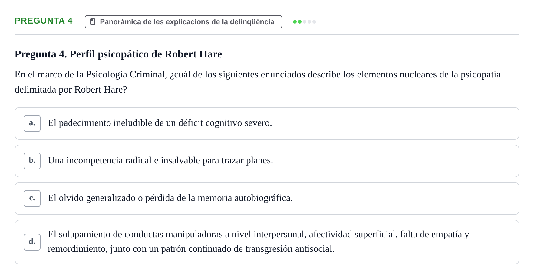 Enunciado: Pregunta 4