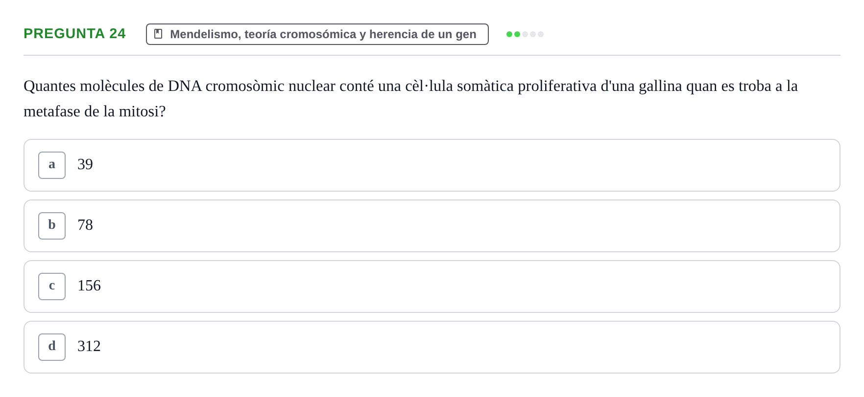 Enunciado: Pregunta 24 · Genética UAB 2015