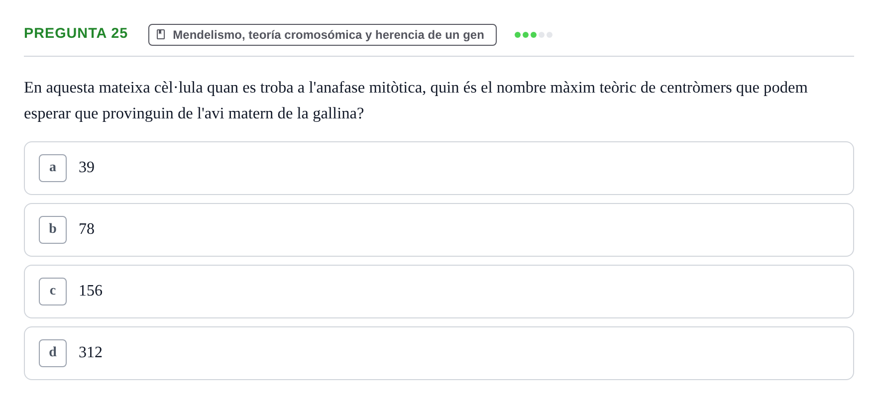 Enunciado: Pregunta 25 · Genética UAB 2015