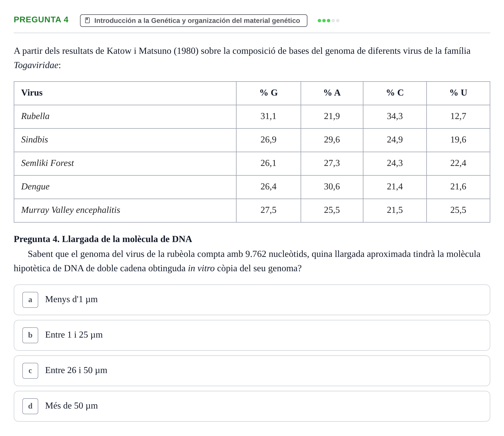 Enunciado: Pregunta 4 · Genética UAB 2015
