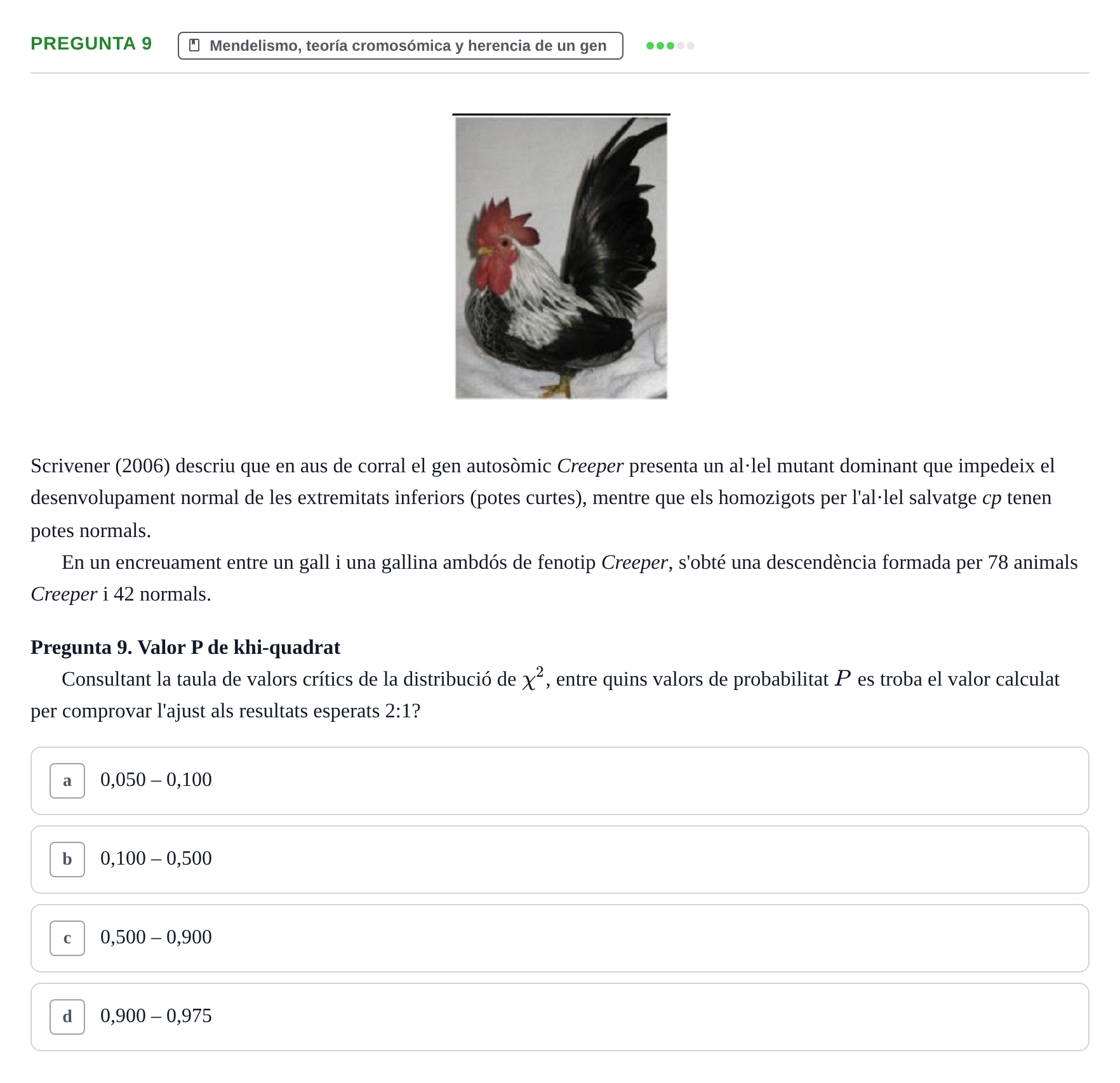 Enunciado: Pregunta 9 · Genética UAB 2015