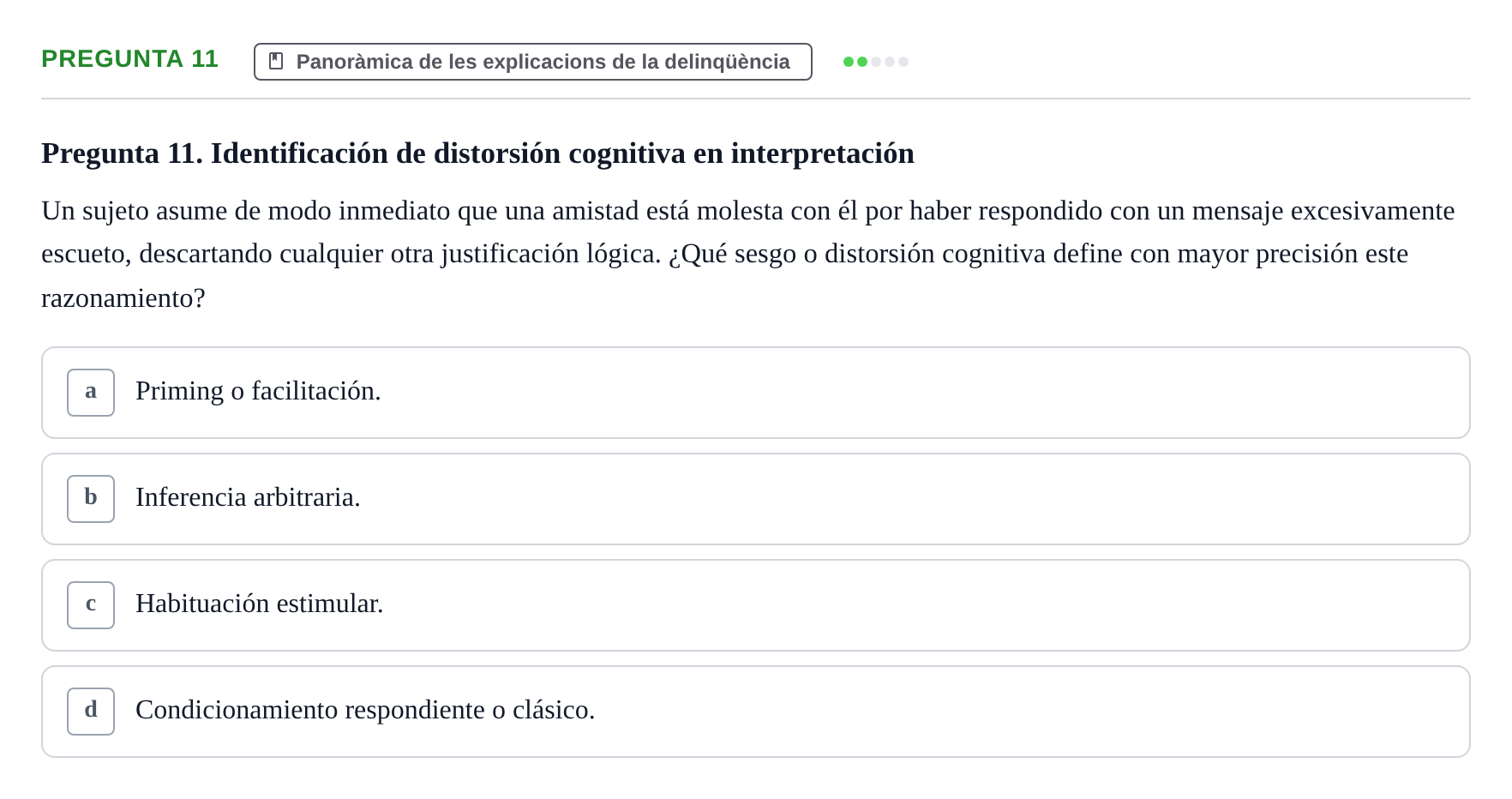 Enunciado: Pregunta 11