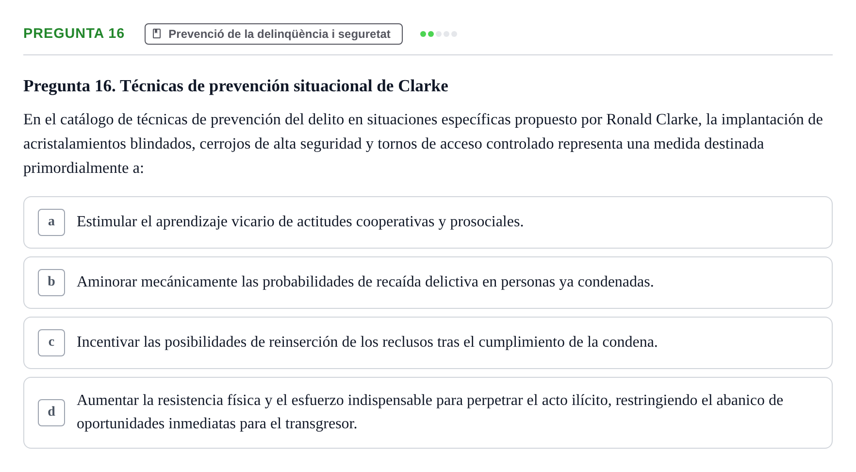 Enunciado: Pregunta 16