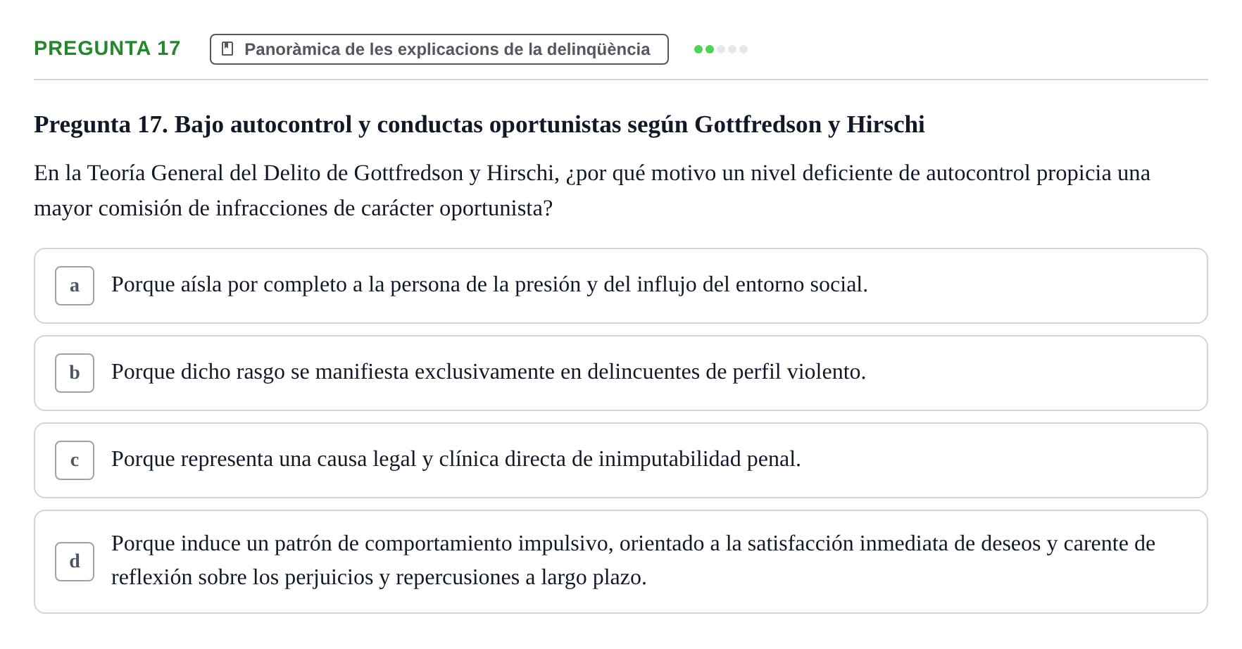 Enunciado: Pregunta 17