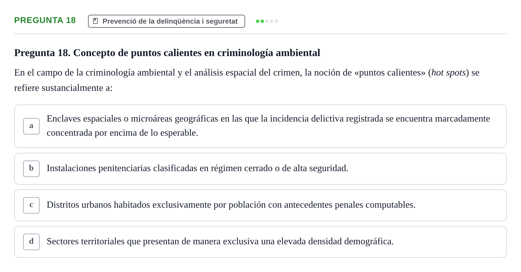 Enunciado: Pregunta 18