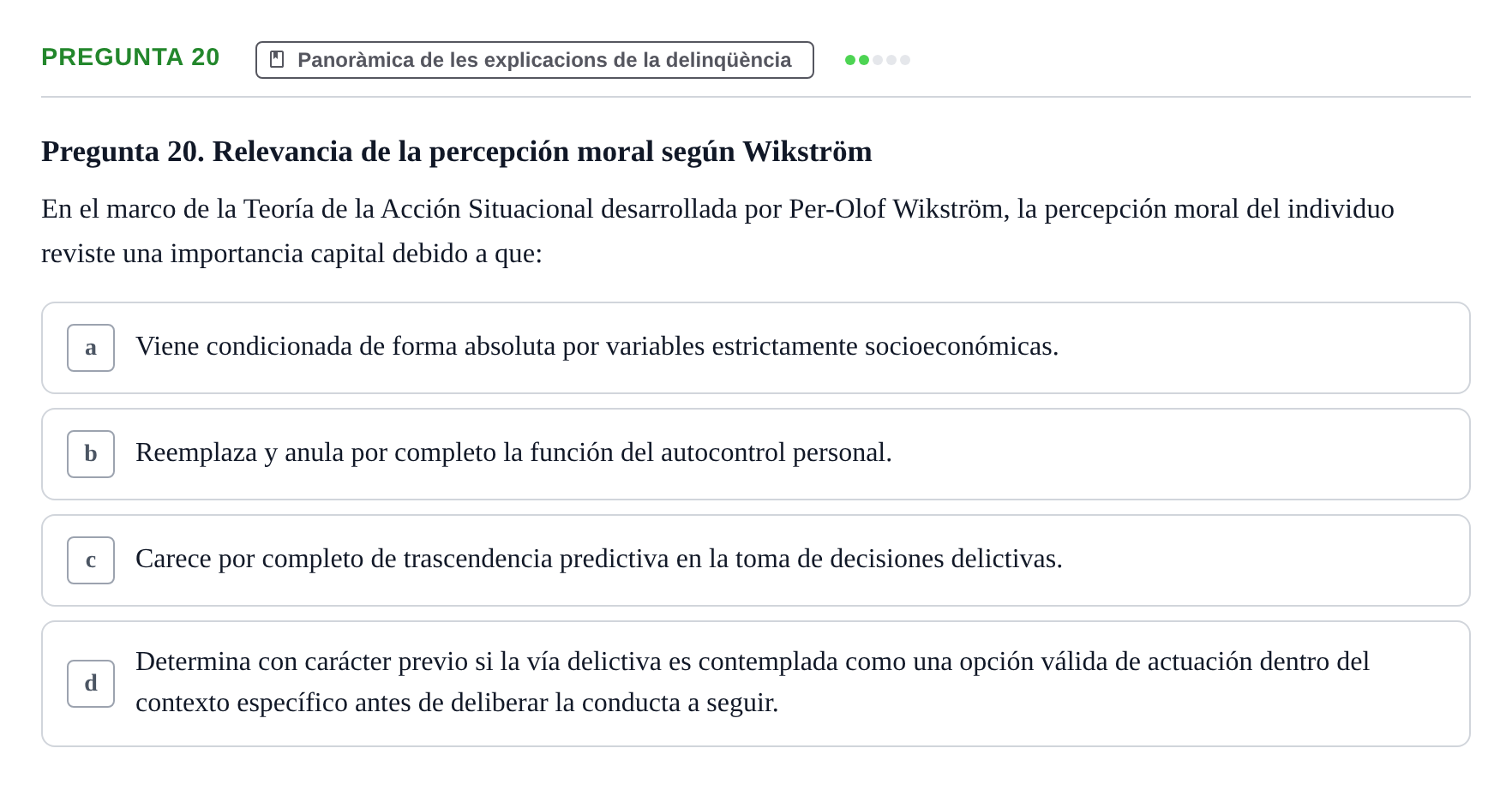 Enunciado: Pregunta 20