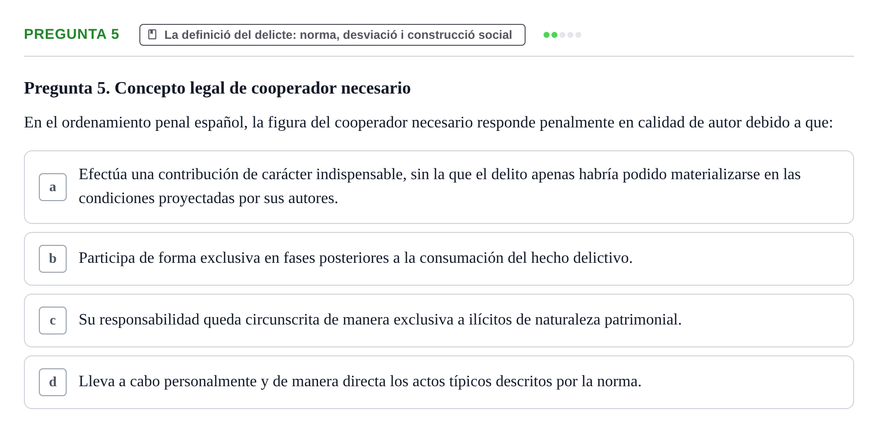 Enunciado: Pregunta 5