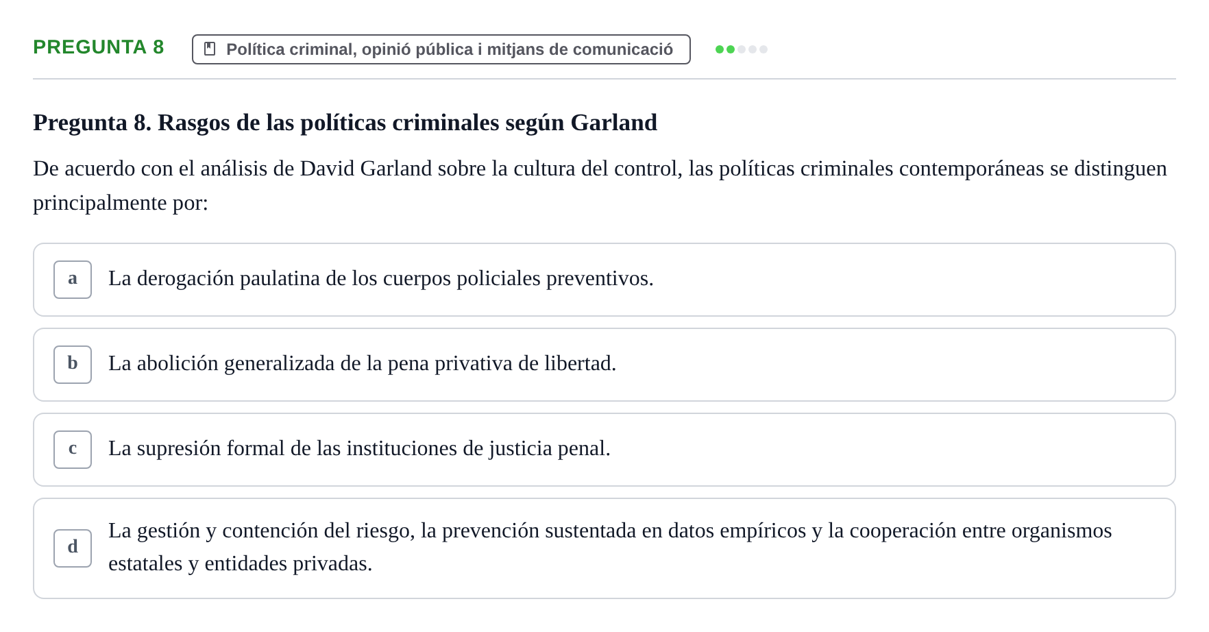 Enunciado: Pregunta 8